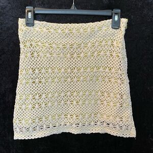 Umgee USA Women's Beige Floral Lace w/ Lime Green Slip Size Small